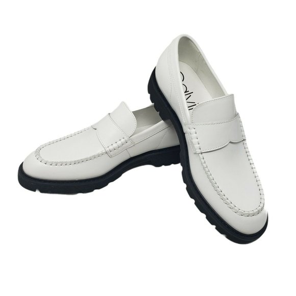 Calvin Klein Other - Calvin Klein Fletcher Leather Loafer White 7.5 NEW